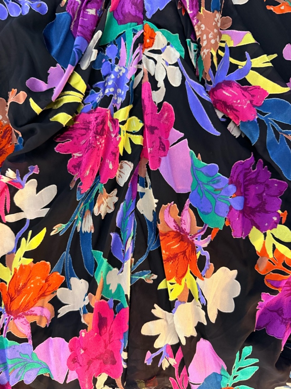 ASTR The Label Alivia Floral Twist Front V-Neck Mini Dress in Pink Multi NWTs S - Picture 9 of 13